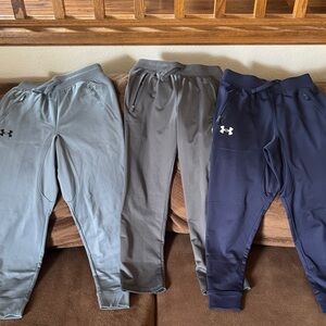 Under Armour Kids Joggers Trio - Navy, Gray, Light Gray